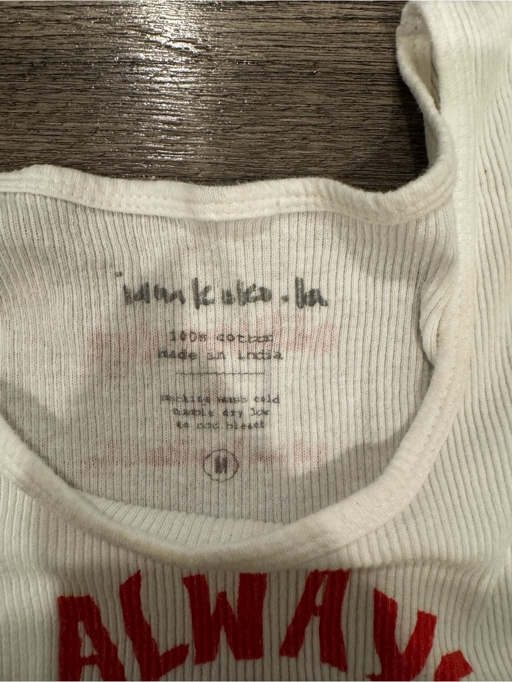 Addison Rae x IAmKoko.la "Always A Lady" Cropped Tank 100& Cotton Size Medium - Picture 3 of 4